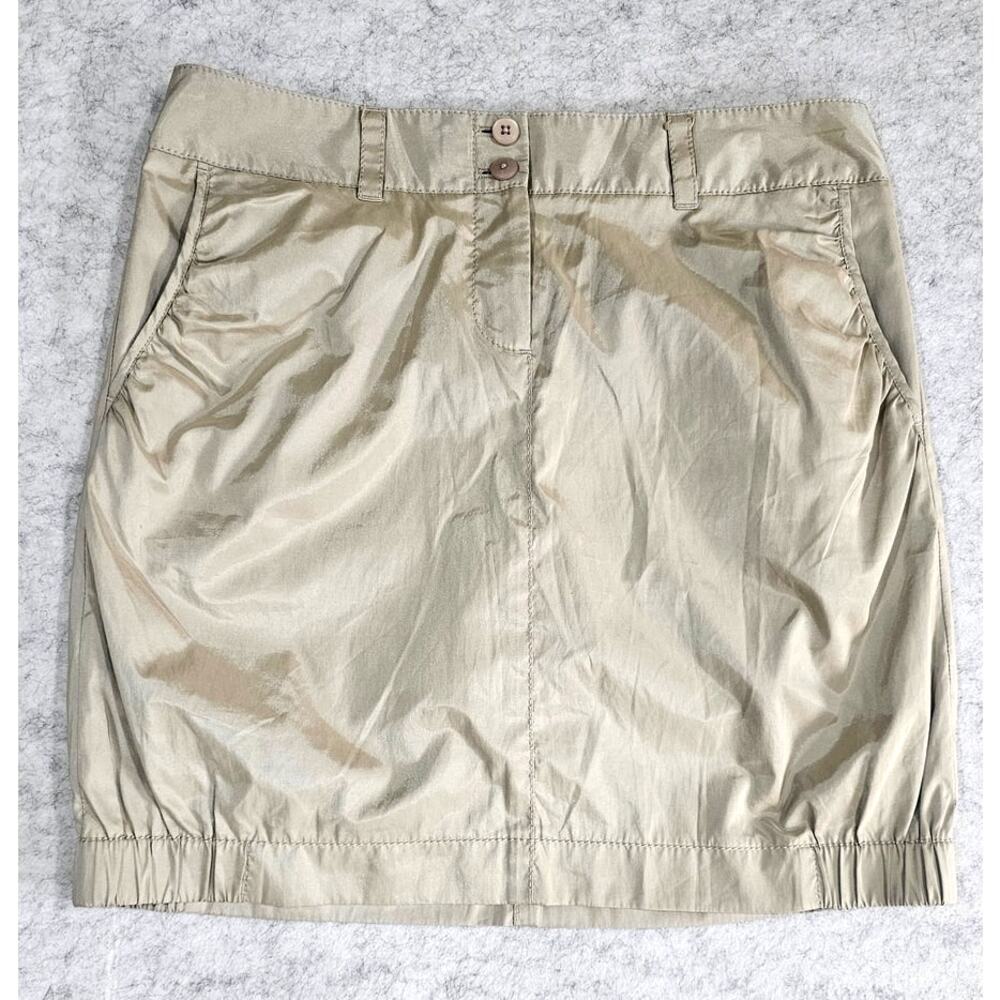 Annika Cutter & Buck Pickleball Golf Skirt Skort Shimmer Beige, Pockets Sz 4 New